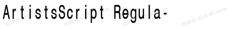 ArtistsScript Regula字体转换